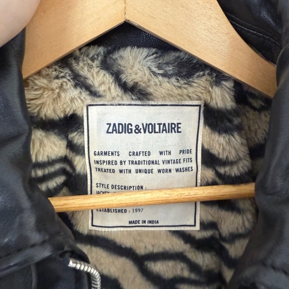 New Zadig & Voltaire Leather Jacket - Picture 4 of 12